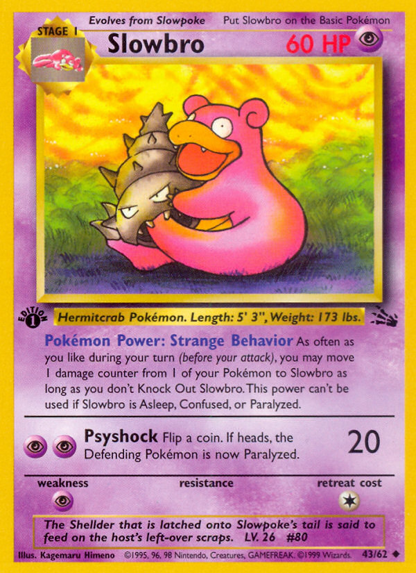 Slowbro (43/62) [Fossil 1st Edition] | Game Haven TX