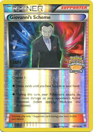 Giovanni's Scheme (138/162) (Championship Promo Staff) [XY: BREAKthrough] | Game Haven TX