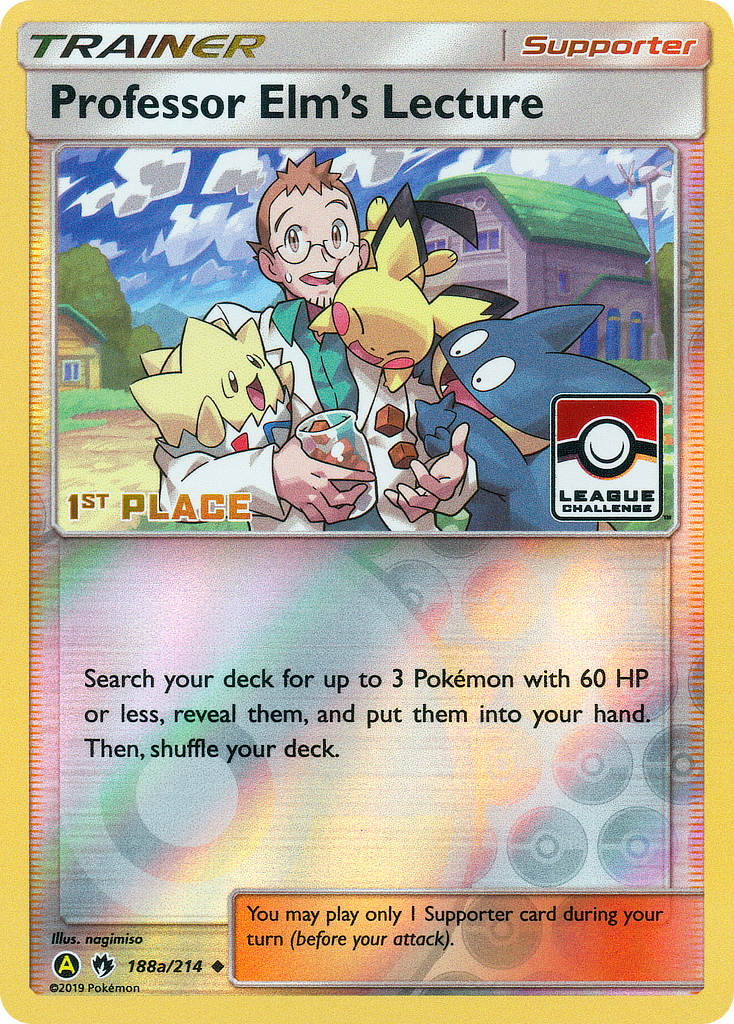Professor Elm's Lecture (188a/214) (League Promo 1st Place) [Sun & Moon: Lost Thunder] | Game Haven TX