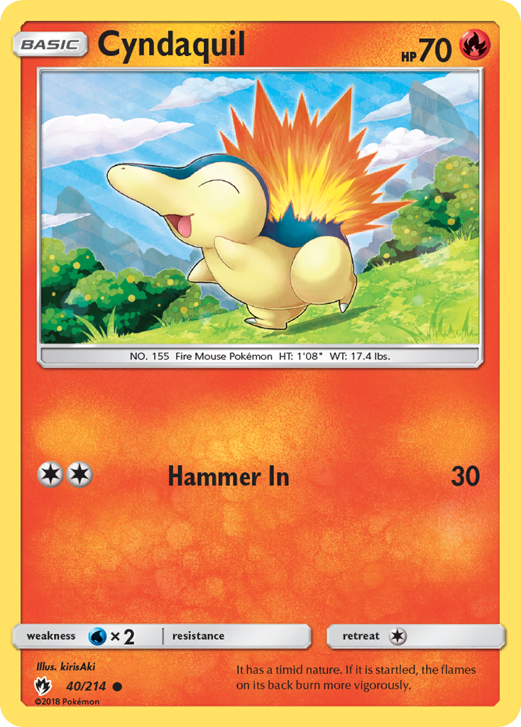 Cyndaquil (40/214) [Sun & Moon: Lost Thunder] | Game Haven TX