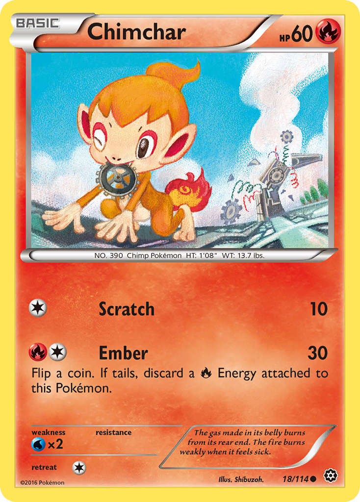 Chimchar (18/114) [XY: Steam Siege] | Game Haven TX