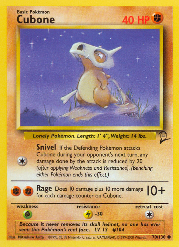 Cubone (70/130) [Base Set 2] | Game Haven TX