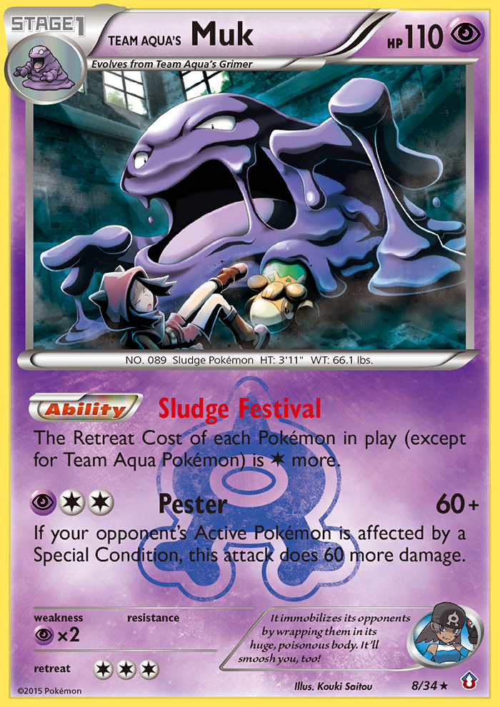 Team Aqua's Muk (8/34) [XY: Double Crisis] | Game Haven TX