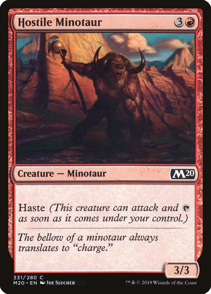 Hostile Minotaur [Core Set 2020] | Game Haven TX