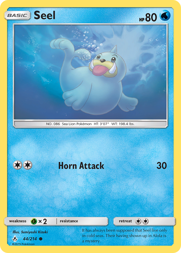 Seel (44/214) [Sun & Moon: Unbroken Bonds] | Game Haven TX