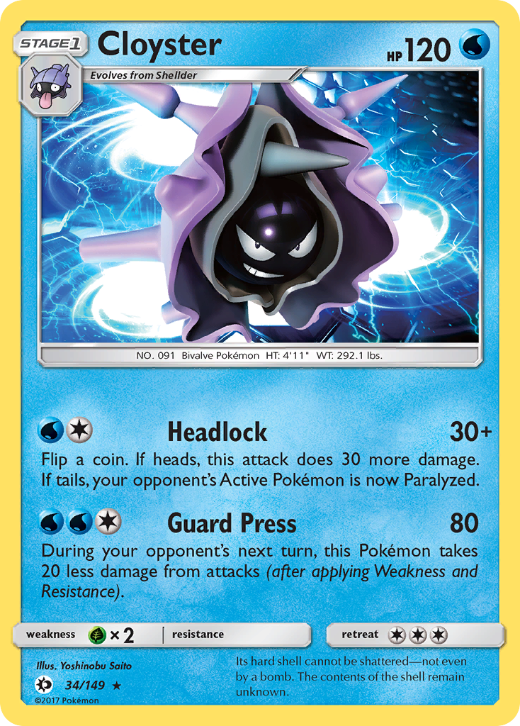 Cloyster (34/149) [Sun & Moon: Base Set] | Game Haven TX