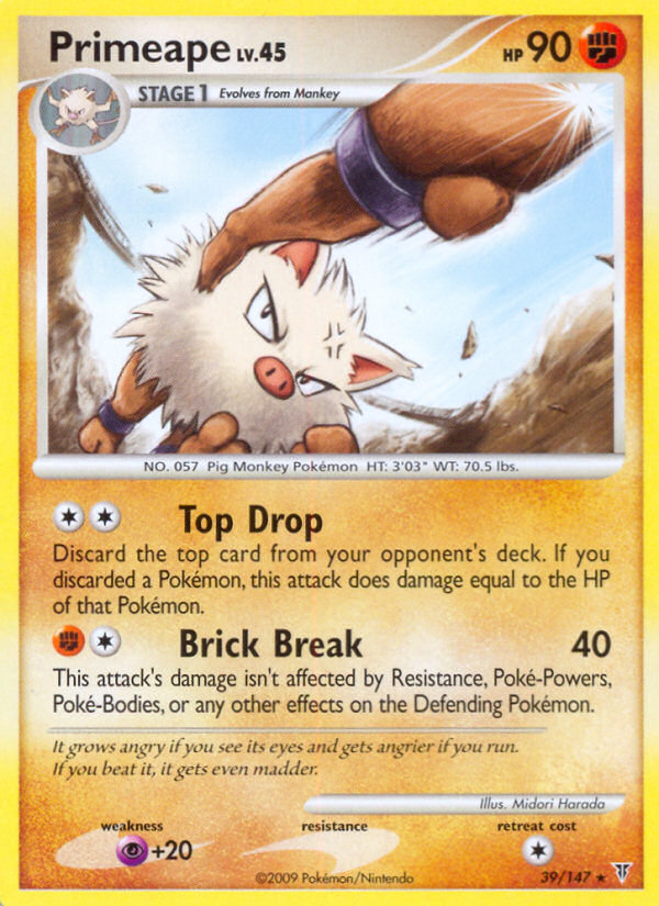 Primeape (39/147) [Platinum: Supreme Victors] | Game Haven TX