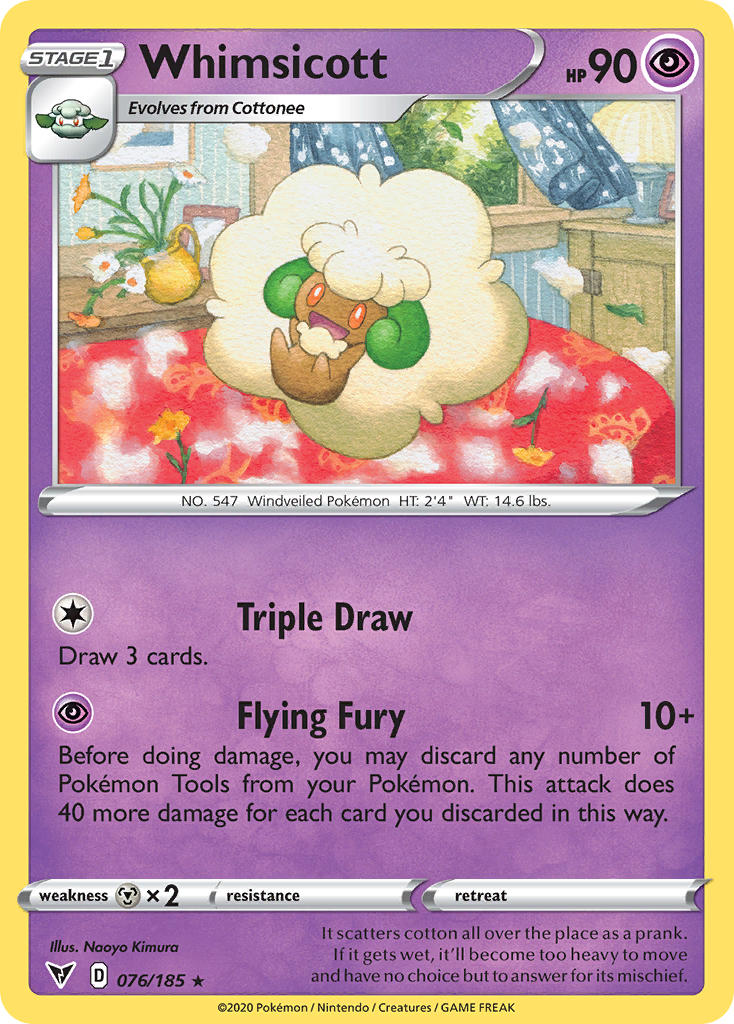 Whimsicott (076/185) [Sword & Shield: Vivid Voltage] | Game Haven TX