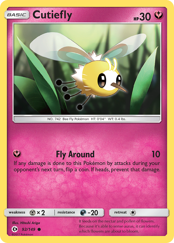 Cutiefly (92/149) [Sun & Moon: Base Set] | Game Haven TX