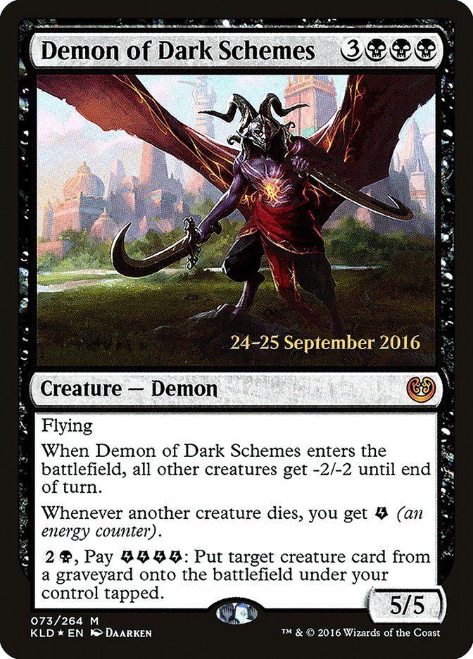 Demon of Dark Schemes [Kaladesh Promos] | Game Haven TX