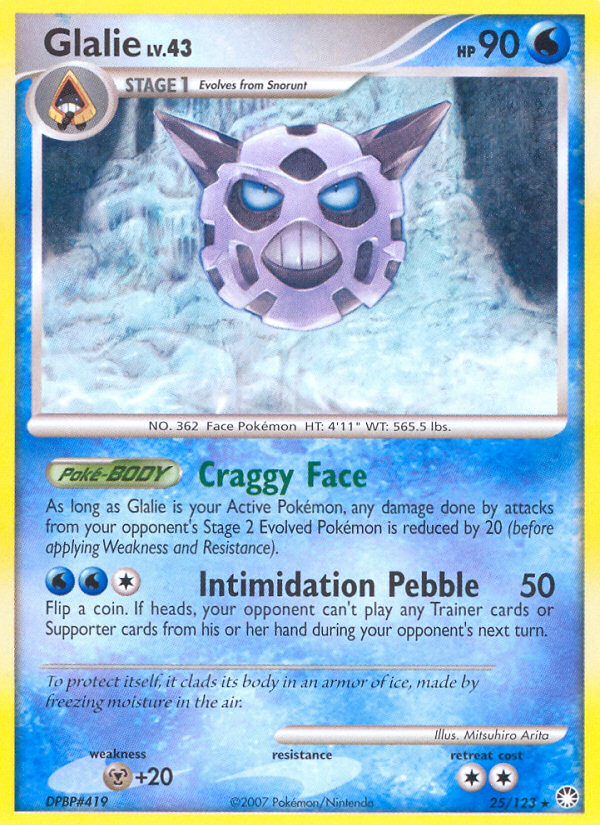 Glalie (25/123) [Diamond & Pearl: Mysterious Treasures] | Game Haven TX