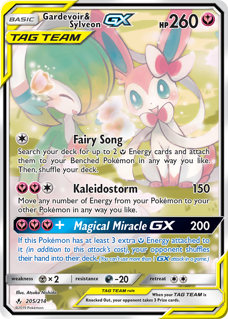 Gardevoir & Sylveon GX (205/214) [Sun & Moon: Unbroken Bonds] | Game Haven TX