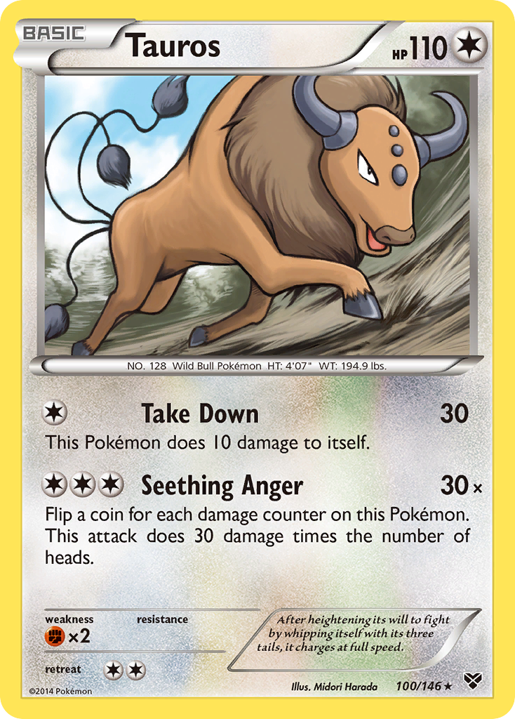 Tauros (100/146) [XY: Base Set] | Game Haven TX