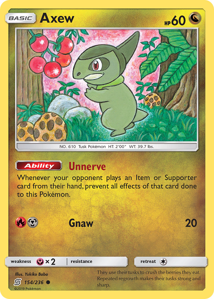 Axew (154/236) [Sun & Moon: Unified Minds] | Game Haven TX