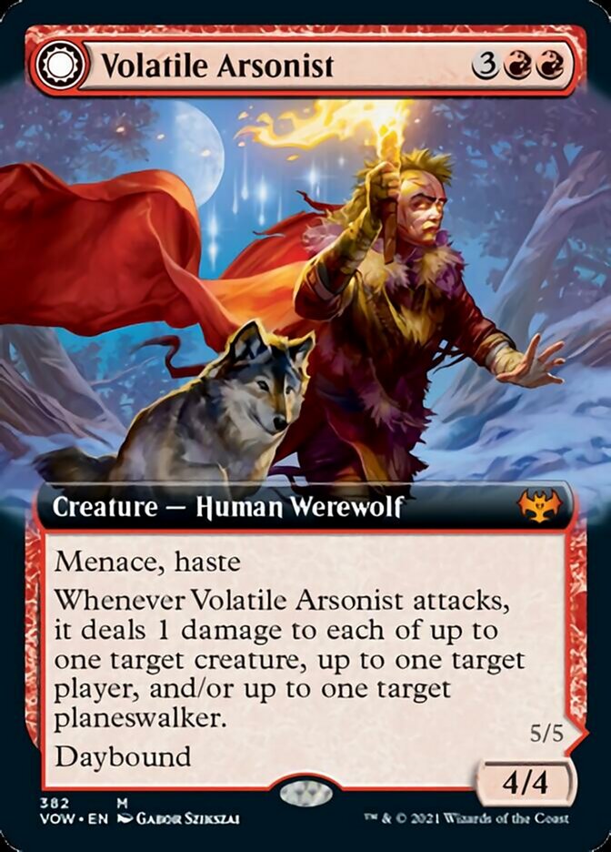 Volatile Arsonist // Dire-Strain Anarchist (Extended) [Innistrad: Crimson Vow] | Game Haven TX