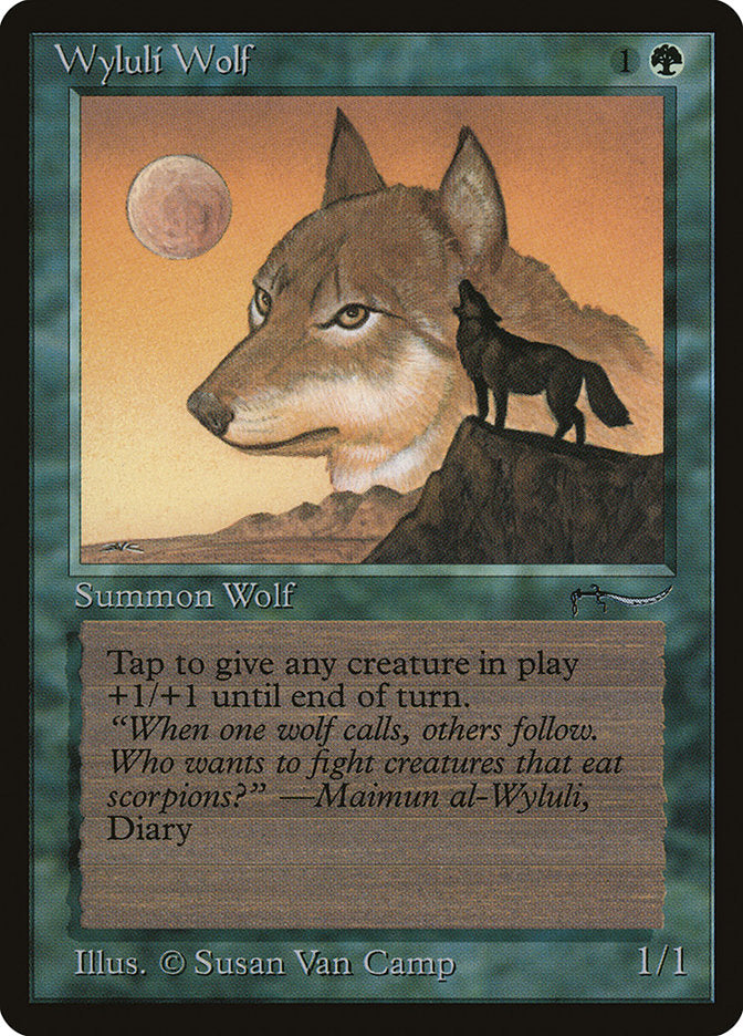 Wyluli Wolf (Dark Mana Cost) [Arabian Nights] | Game Haven TX