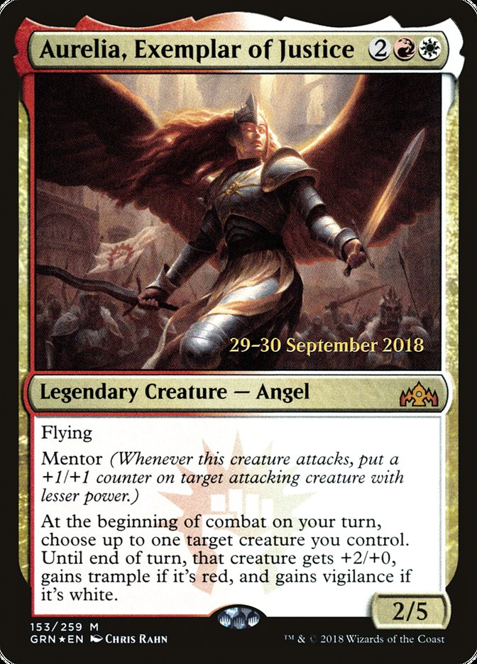 Aurelia, Exemplar of Justice [Guilds of Ravnica Promos] | Game Haven TX