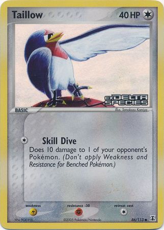 Taillow (86/113) (Stamped) [EX: Delta Species] | Game Haven TX