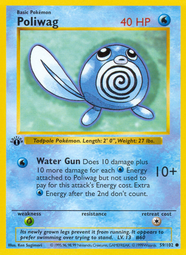 Poliwag (59/102) (Shadowless) [Base Set 1st Edition] | Game Haven TX