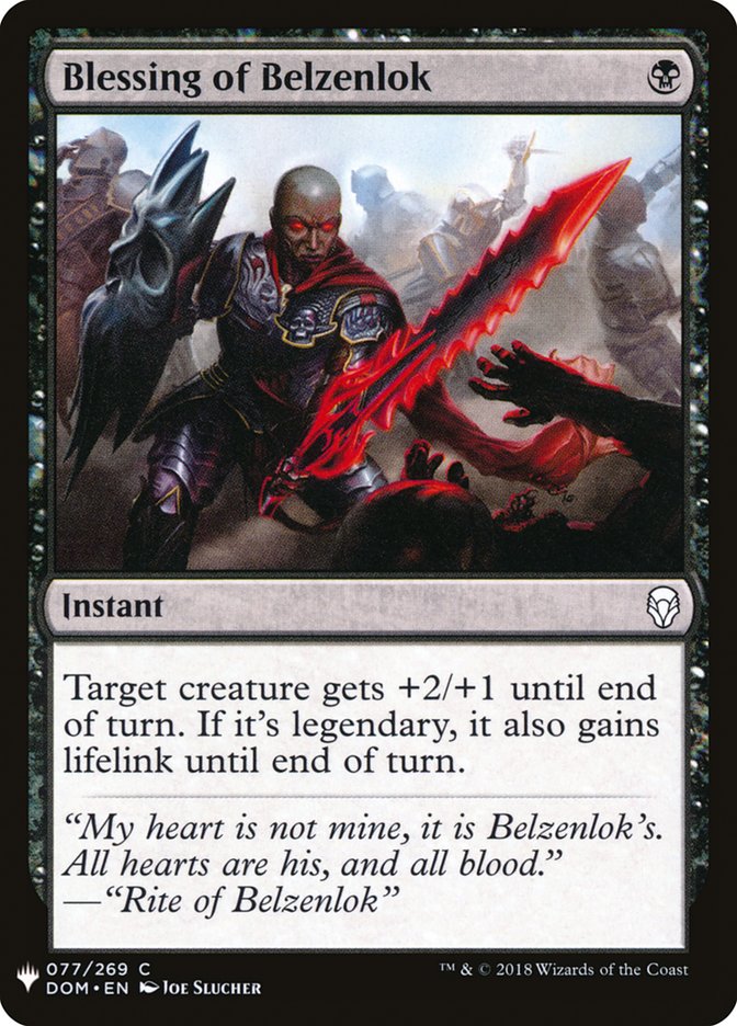 Blessing of Belzenlok [Mystery Booster] | Game Haven TX