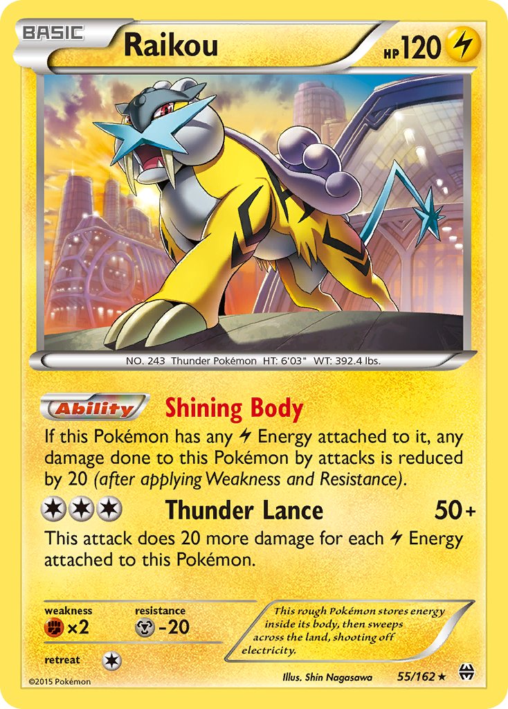 Raikou (55/162) (Cosmos Holo) (Blister Exclusive) [XY: BREAKthrough] | Game Haven TX