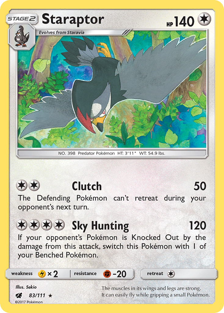Staraptor (83/111) [Sun & Moon: Crimson Invasion] | Game Haven TX
