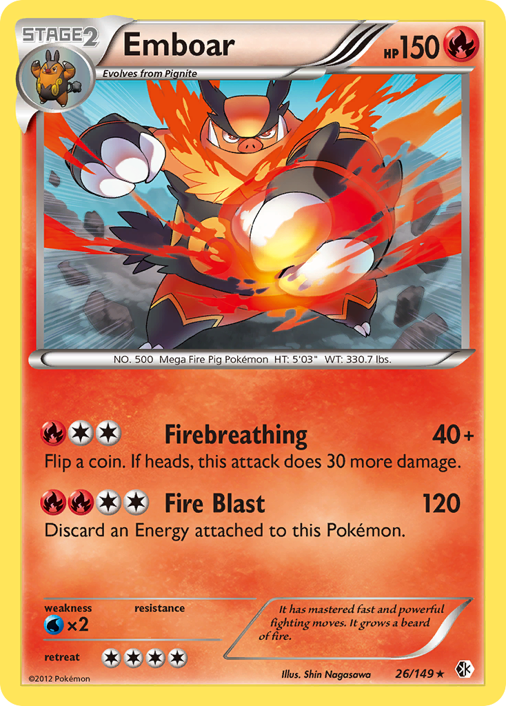 Emboar (26/149) [Black & White: Boundaries Crossed] | Game Haven TX