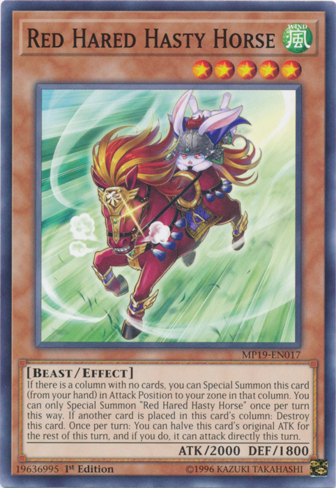Red Hared Hasty Horse [MP19-EN017] Common | Game Haven TX
