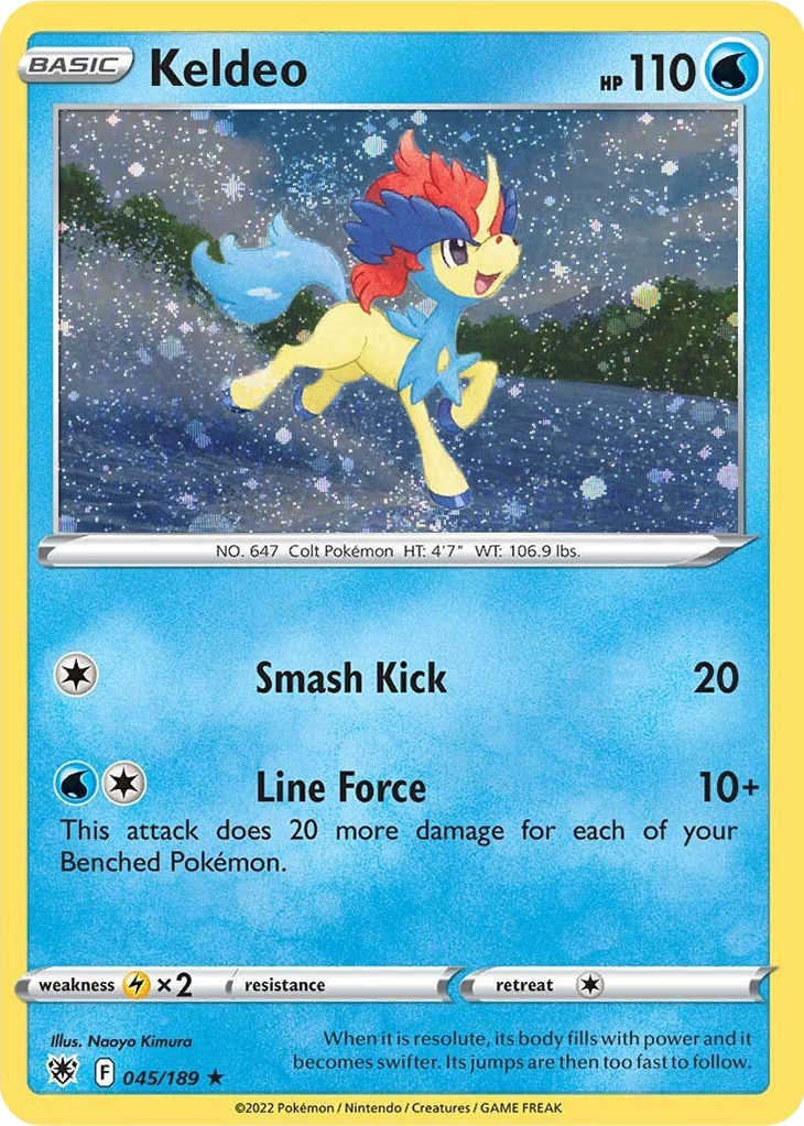 Keldeo (045/189) (Cosmos Holo) [Sword & Shield: Astral Radiance] | Game Haven TX
