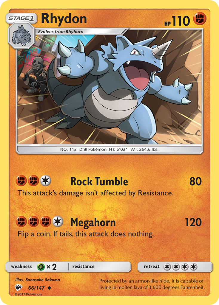 Rhydon (66/147) [Sun & Moon: Burning Shadows] | Game Haven TX