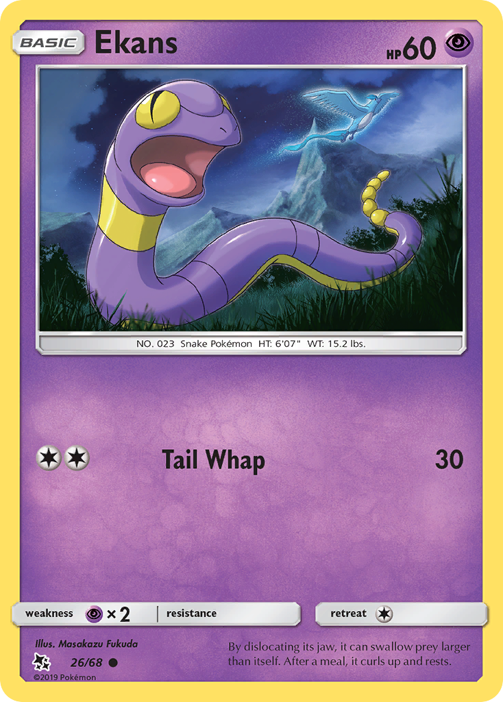 Ekans (26/68) [Sun & Moon: Hidden Fates] | Game Haven TX