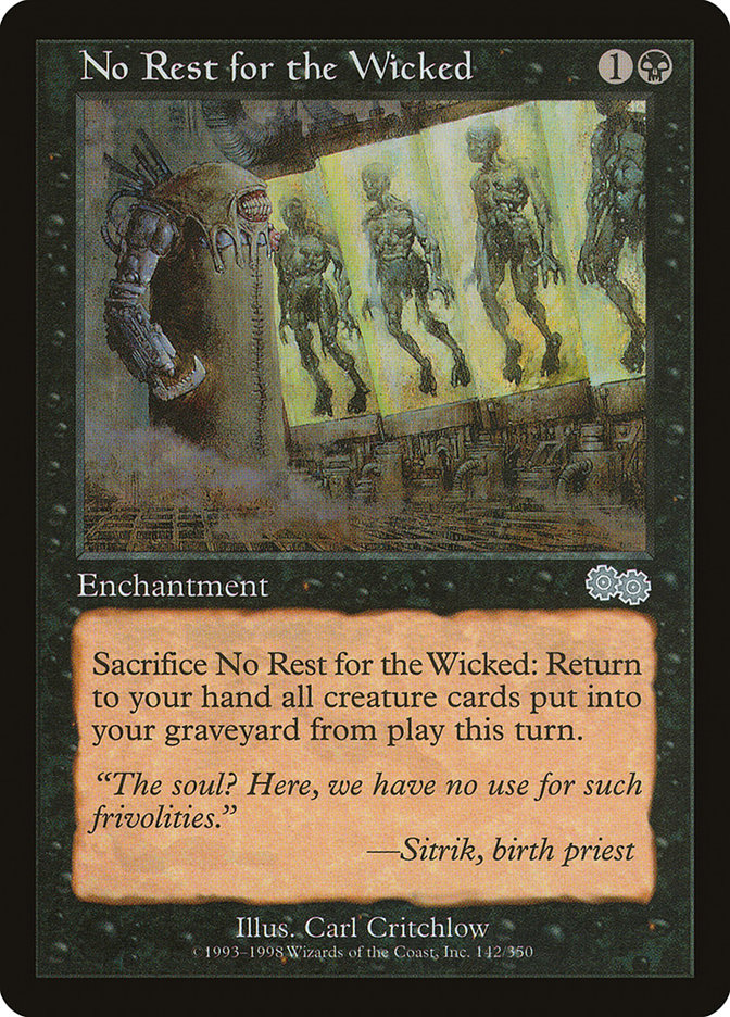 No Rest for the Wicked [Urza's Saga] | Game Haven TX
