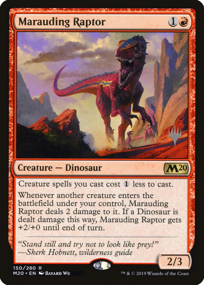 Marauding Raptor [Core Set 2020 Promos] | Game Haven TX