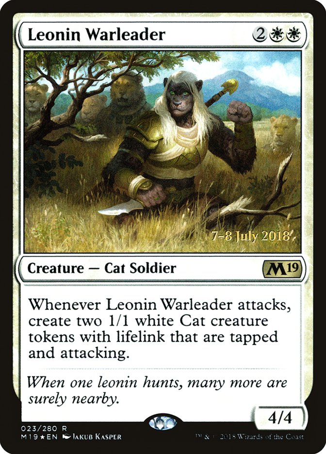Leonin Warleader [Core Set 2019 Promos] | Game Haven TX