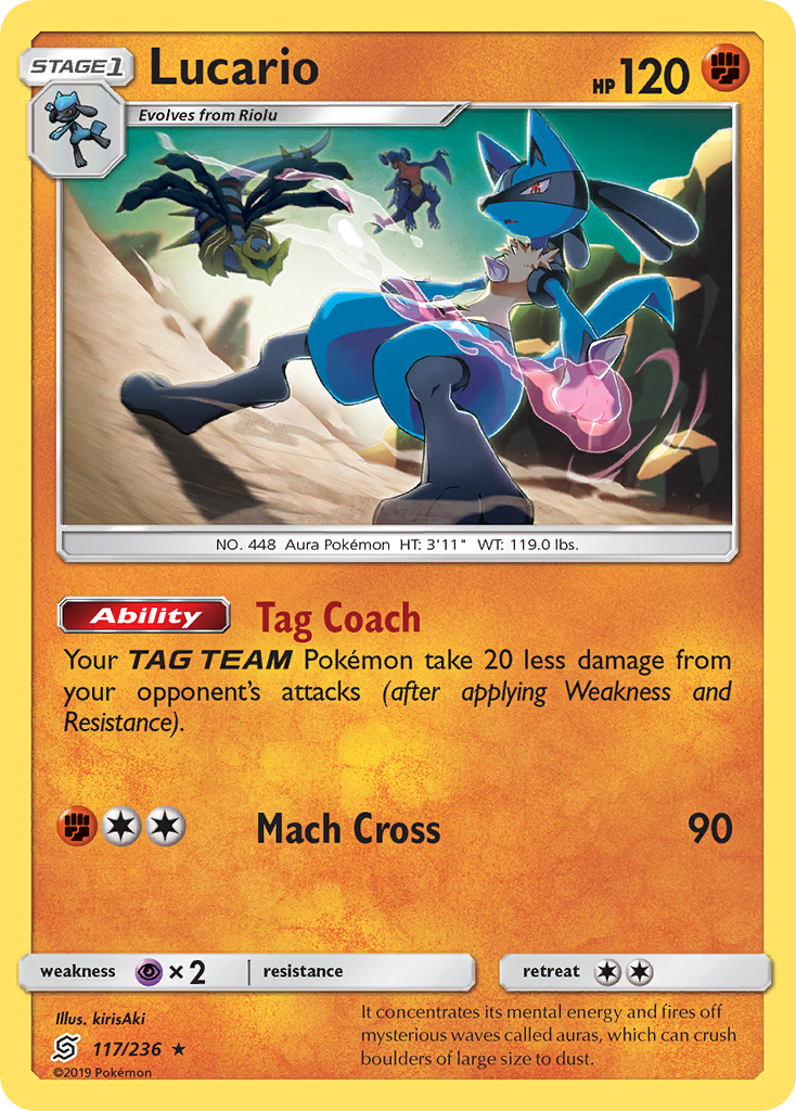 Lucario (117/236) [Sun & Moon: Unified Minds] | Game Haven TX