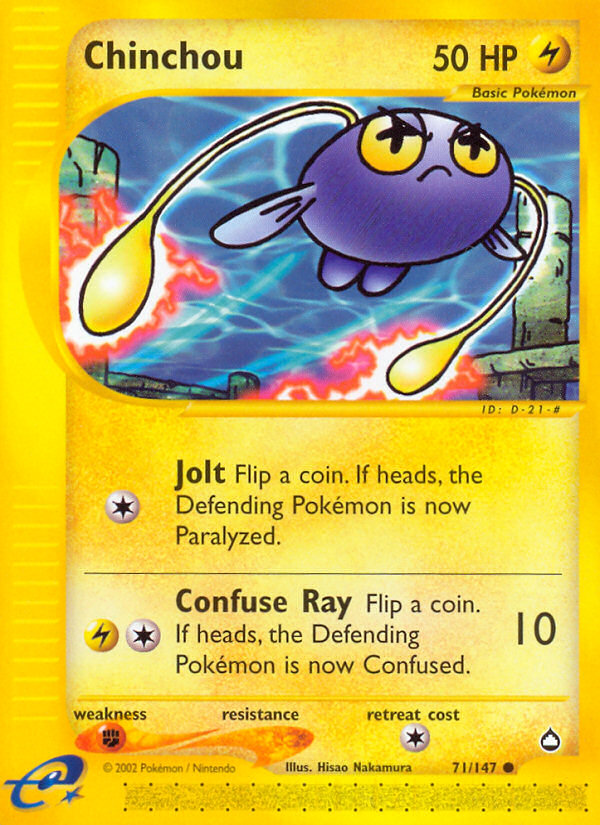 Chinchou (71/147) [Aquapolis] | Game Haven TX