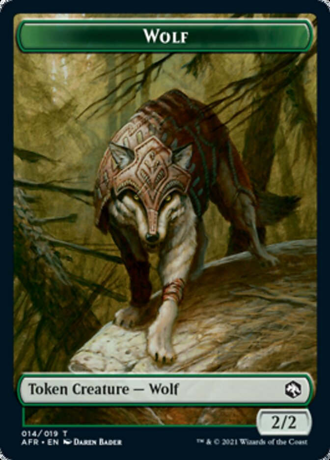 Wolf // Angel Double-sided Token [Dungeons & Dragons: Adventures in the Forgotten Realms Tokens] | Game Haven TX