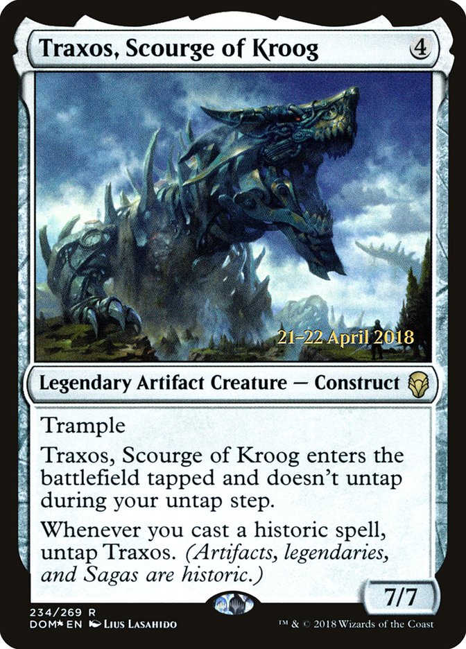 Traxos, Scourge of Kroog [Dominaria Promos] | Game Haven TX