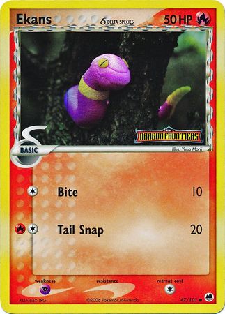 Ekans (47/101) (Delta Species) (Stamped) [EX: Dragon Frontiers] | Game Haven TX
