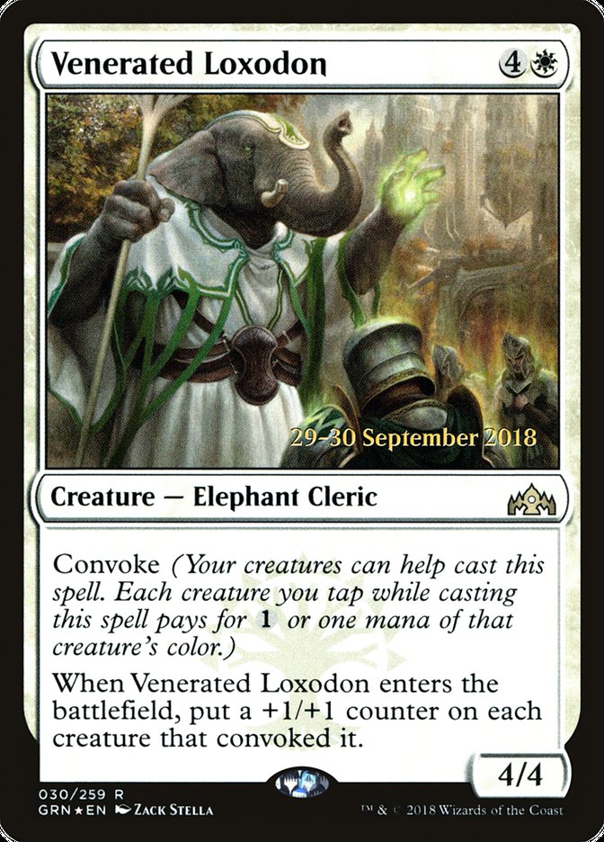 Venerated Loxodon [Guilds of Ravnica Promos] | Game Haven TX