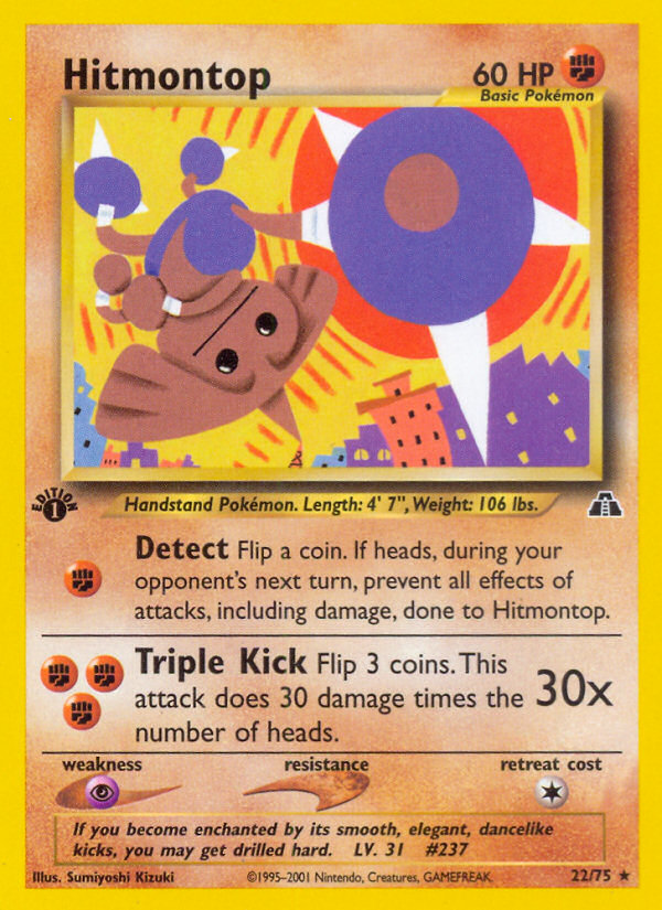 Hitmontop (22/75) [Neo Discovery 1st Edition] | Game Haven TX