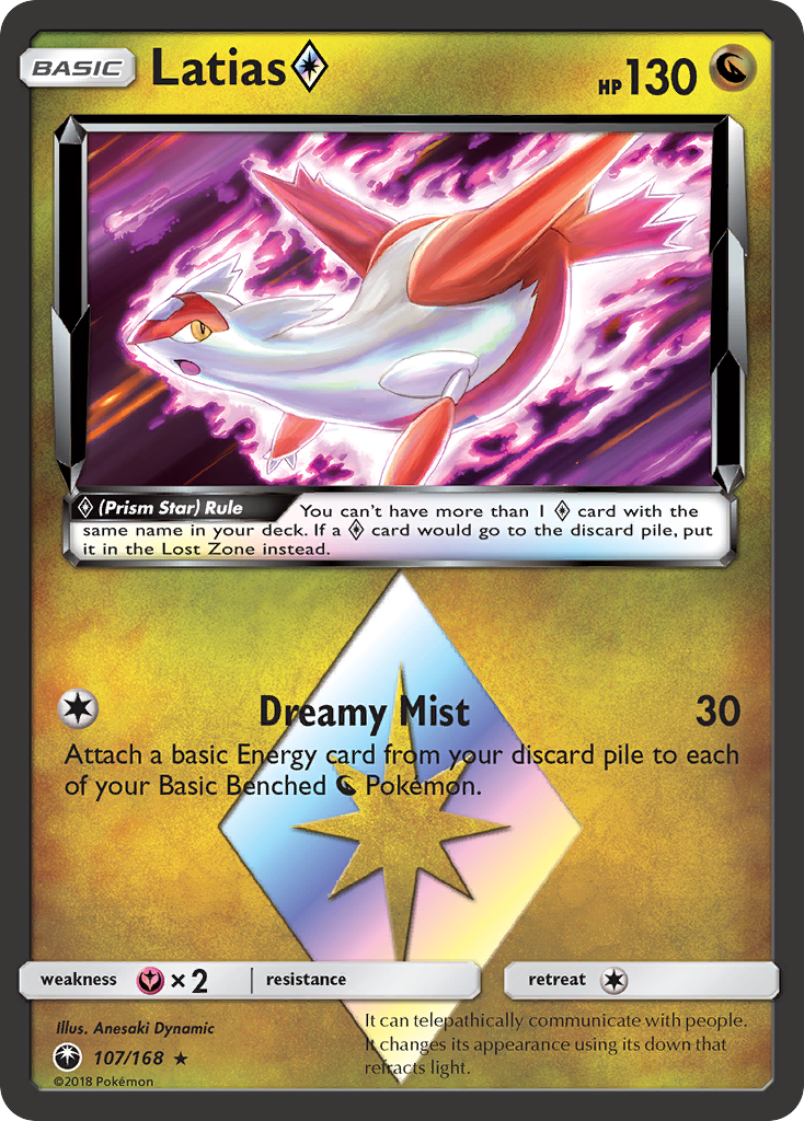 Latias (107/168) (Prism Star) [Sun & Moon: Celestial Storm] | Game Haven TX