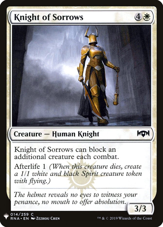 Knight of Sorrows [Mystery Booster] | Game Haven TX