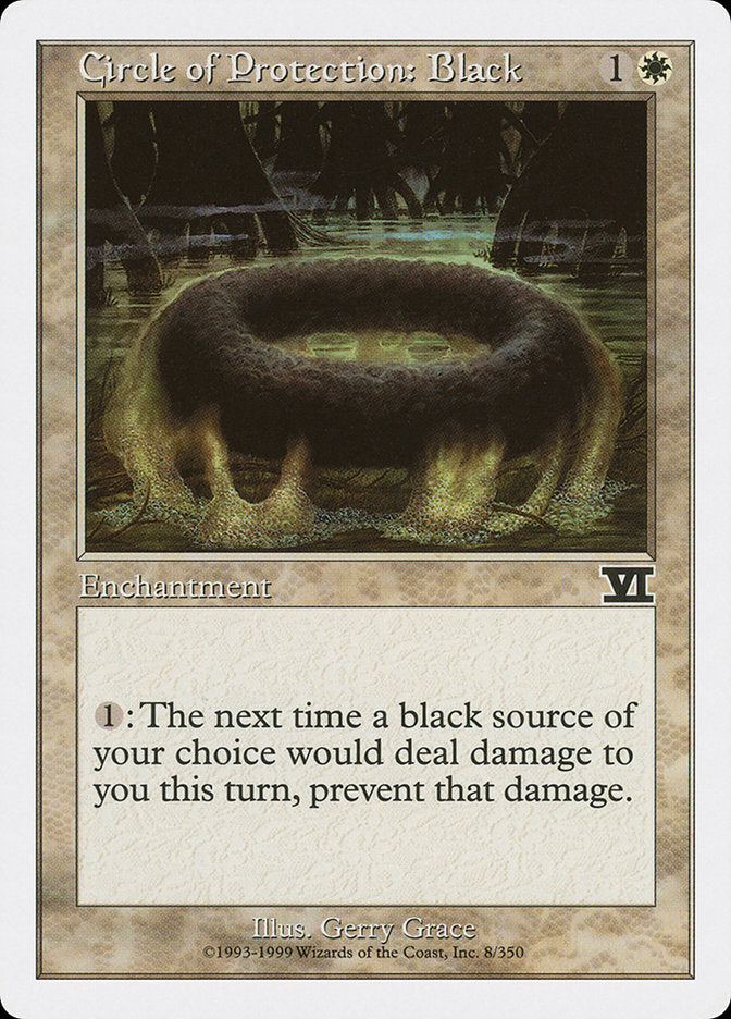Circle of Protection: Black [Classic Sixth Edition] | Game Haven TX