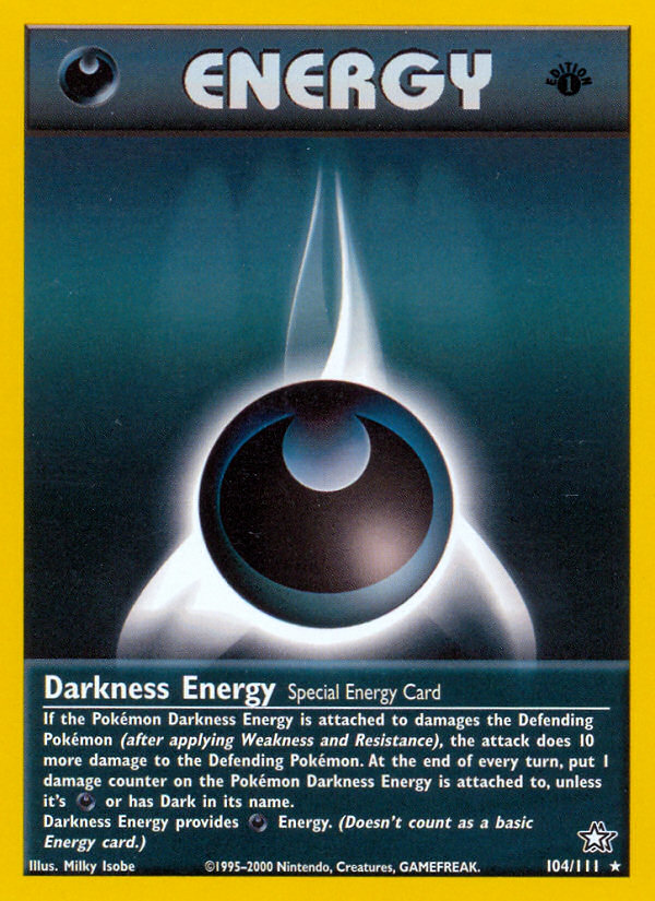 Darkness Energy (104/111) [Neo Genesis 1st Edition] | Game Haven TX