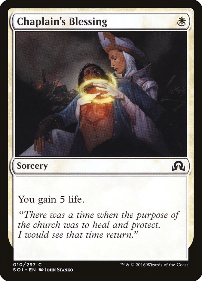Chaplain's Blessing [Shadows over Innistrad] | Game Haven TX
