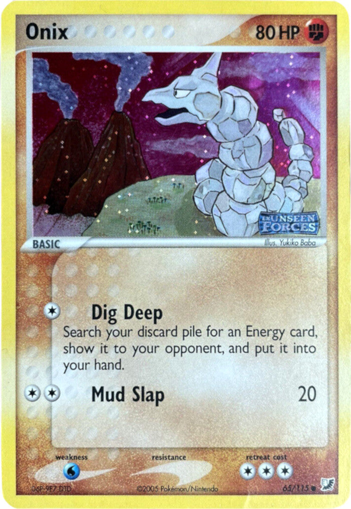 Onix (65/115) (Stamped) [EX: Unseen Forces] | Game Haven TX