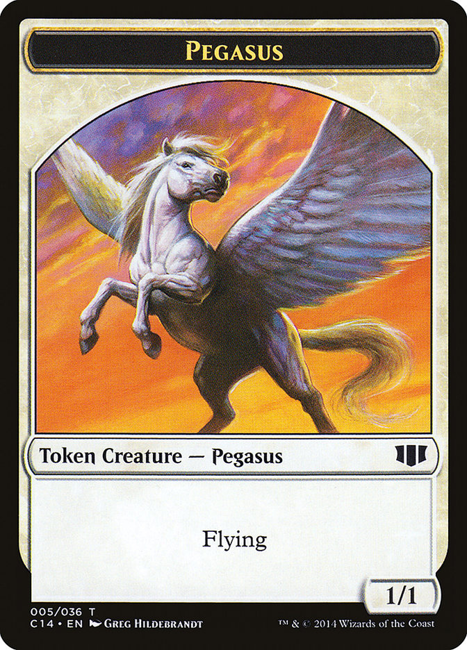 Kor Soldier // Pegasus Double-sided Token [Commander 2014 Tokens] | Game Haven TX