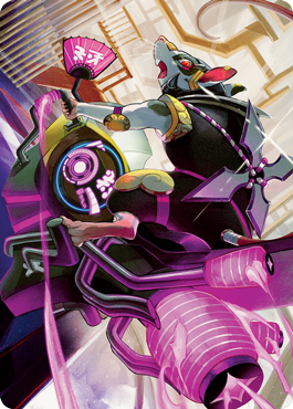 Nashi, Moon Sage's Scion Art Card [Kamigawa: Neon Dynasty Art Series] | Game Haven TX