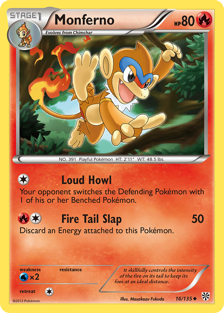 Monferno (16/135) [Black & White: Plasma Storm] | Game Haven TX